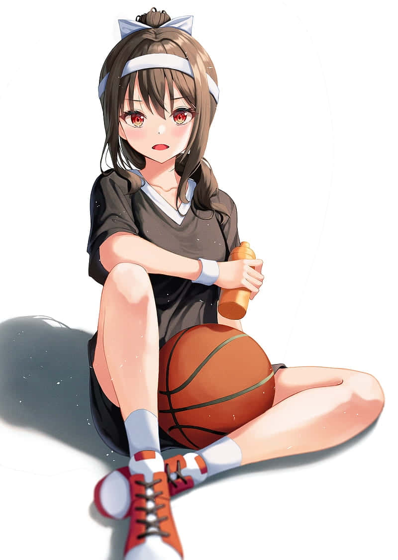 Basketball Girl, basketball uniform, water bottle, SD Phone Wallpaper