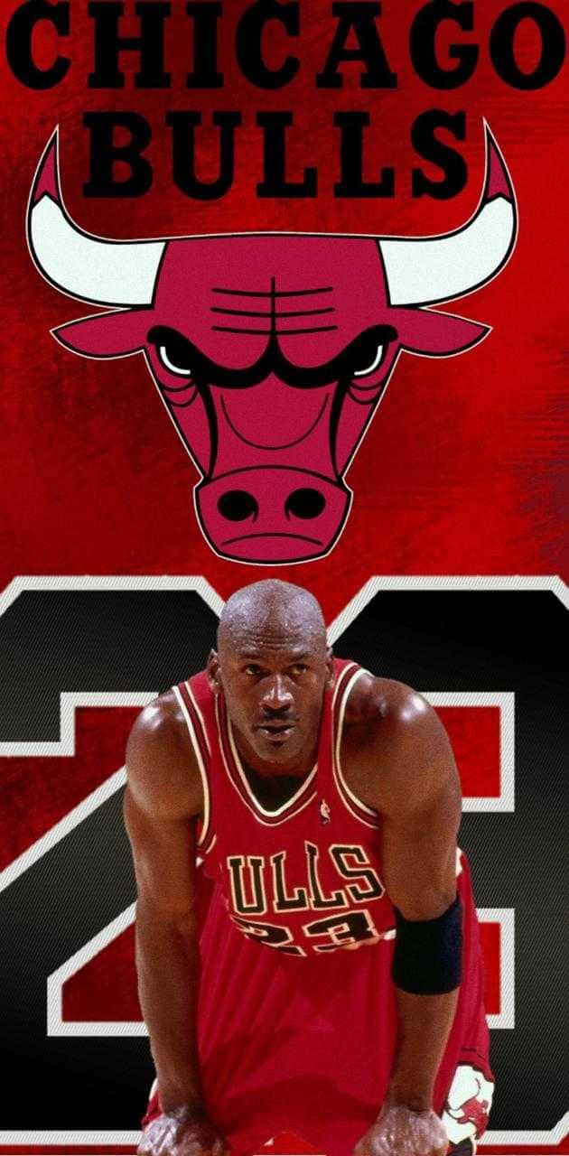 Michael Jordan, red Bulls jersey, team logo, HD Phone Wallpaper