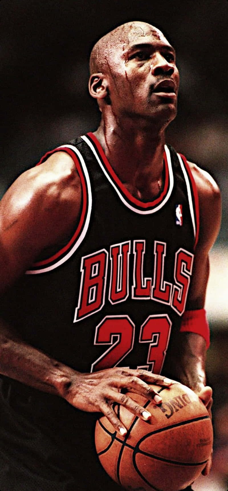Michael Jordan, black Bulls jersey, basketball, HD Phone Wallpaper