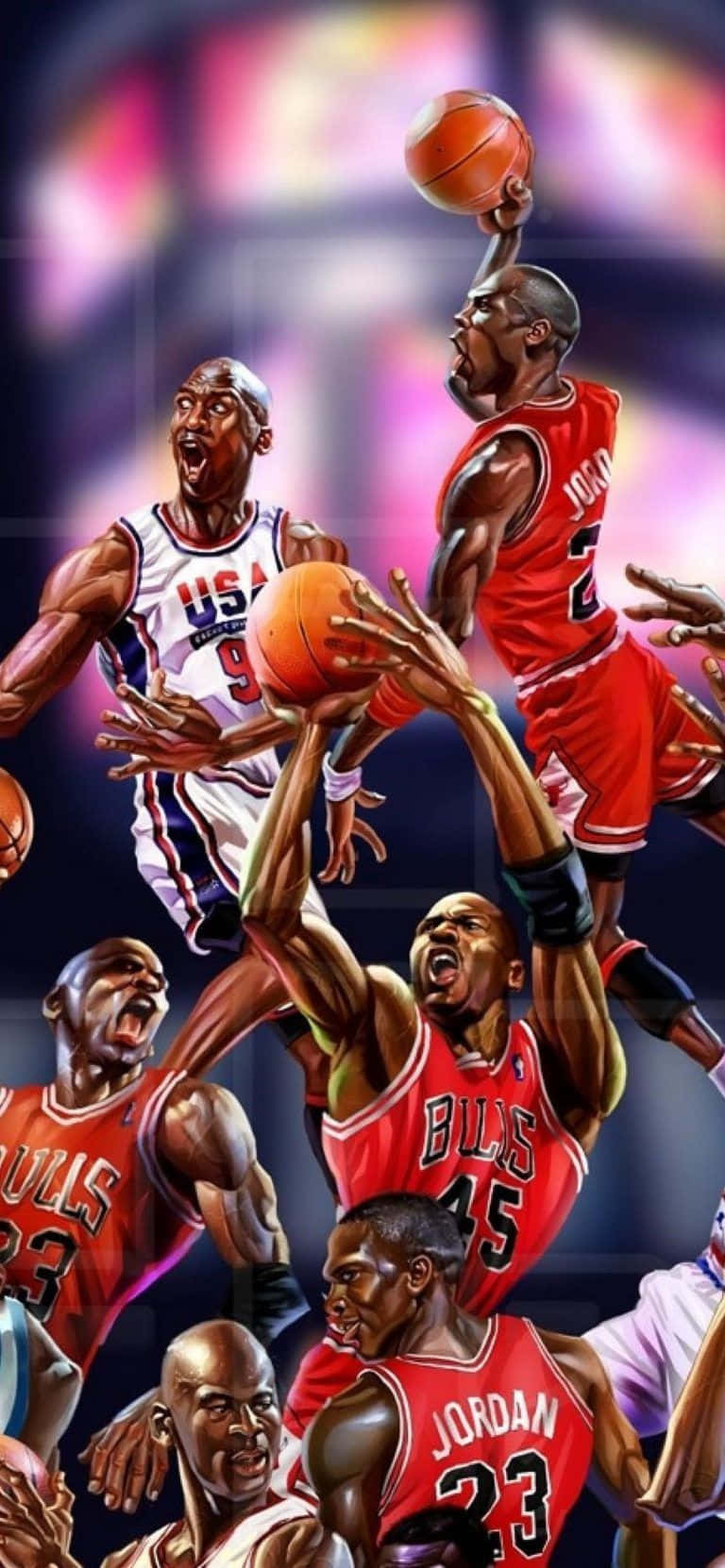 Michael Jordan, basketball, iconic basketball poses, HD Phone Wallpaper