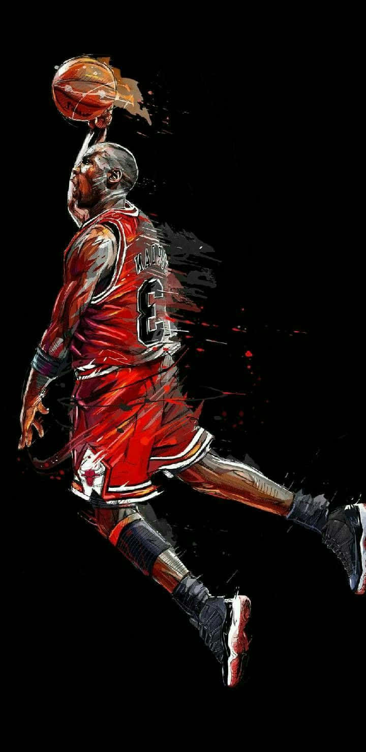 Michael Jordan, dunking a basketball, stark black background, HD Phone Wallpaper