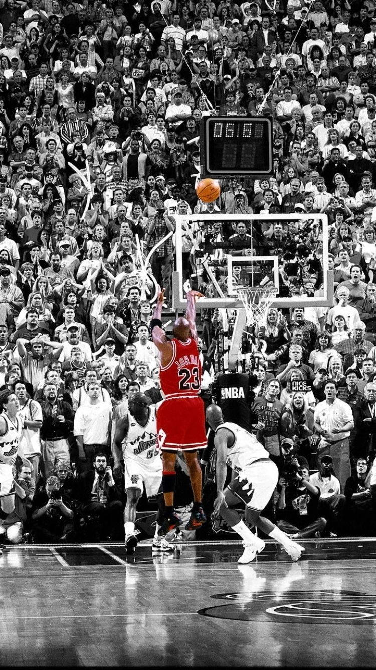 Michael Jordan, red jersey, dunk, HD Phone Wallpaper