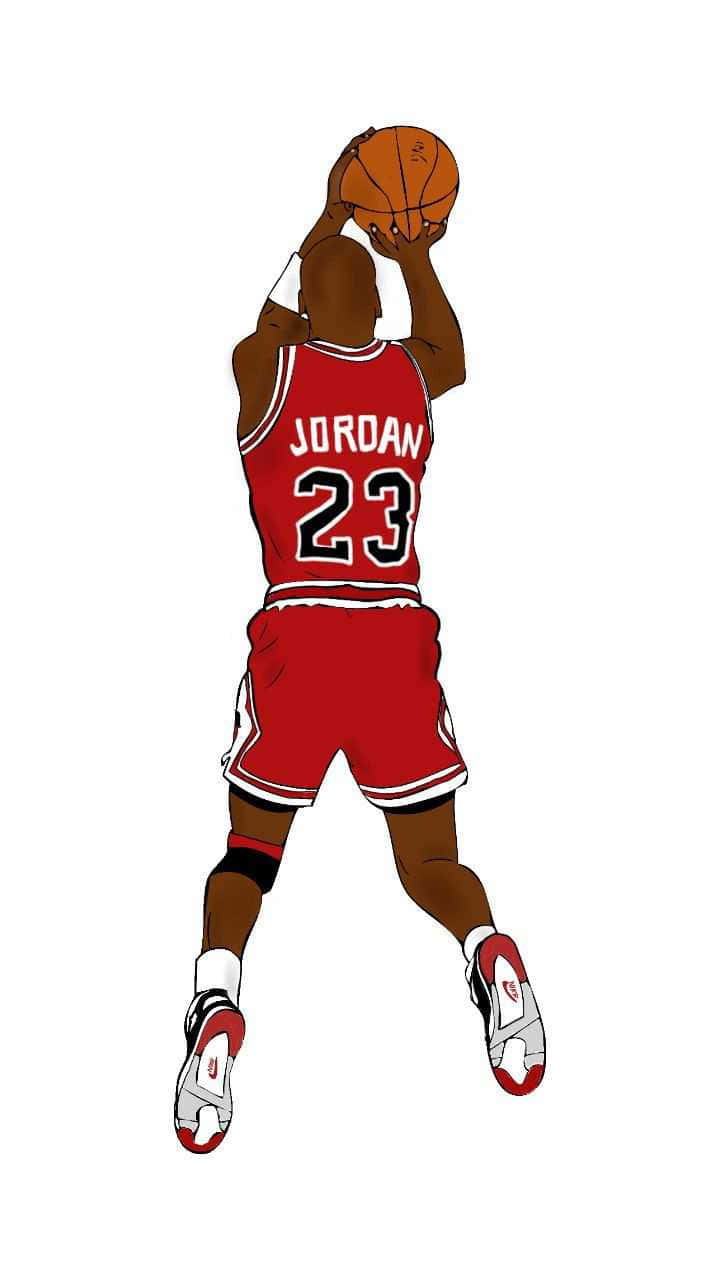 Michael Jordan, red number 23 jersey, dunking a basketball, HD Phone Wallpaper