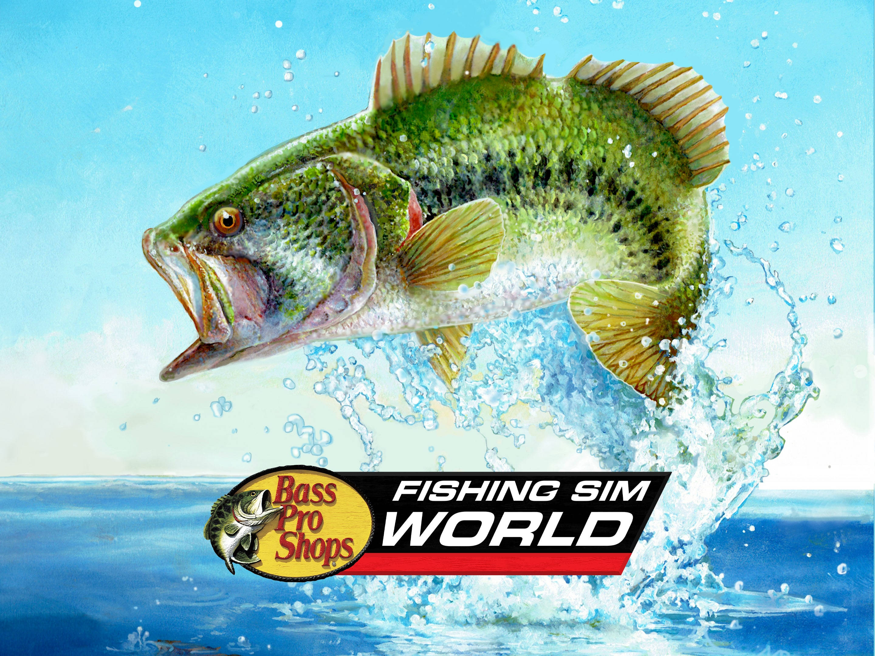 bass fishing, bass, blue water, 2K Desktop Wallpaper