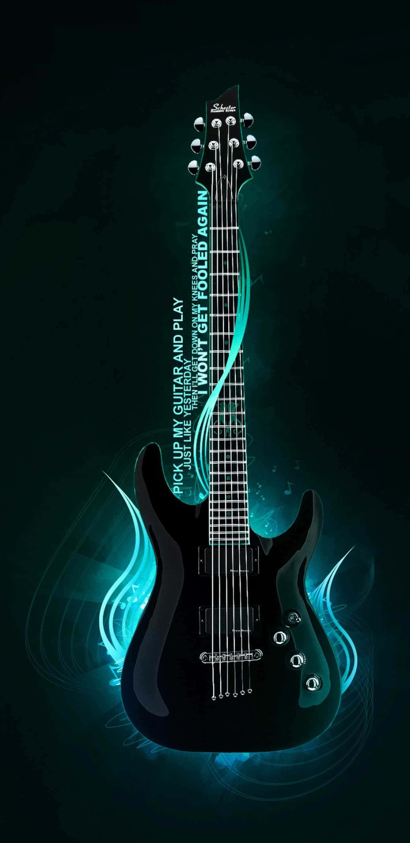 Bass Guitar, blue, swivel motion, 2K Phone Wallpaper
