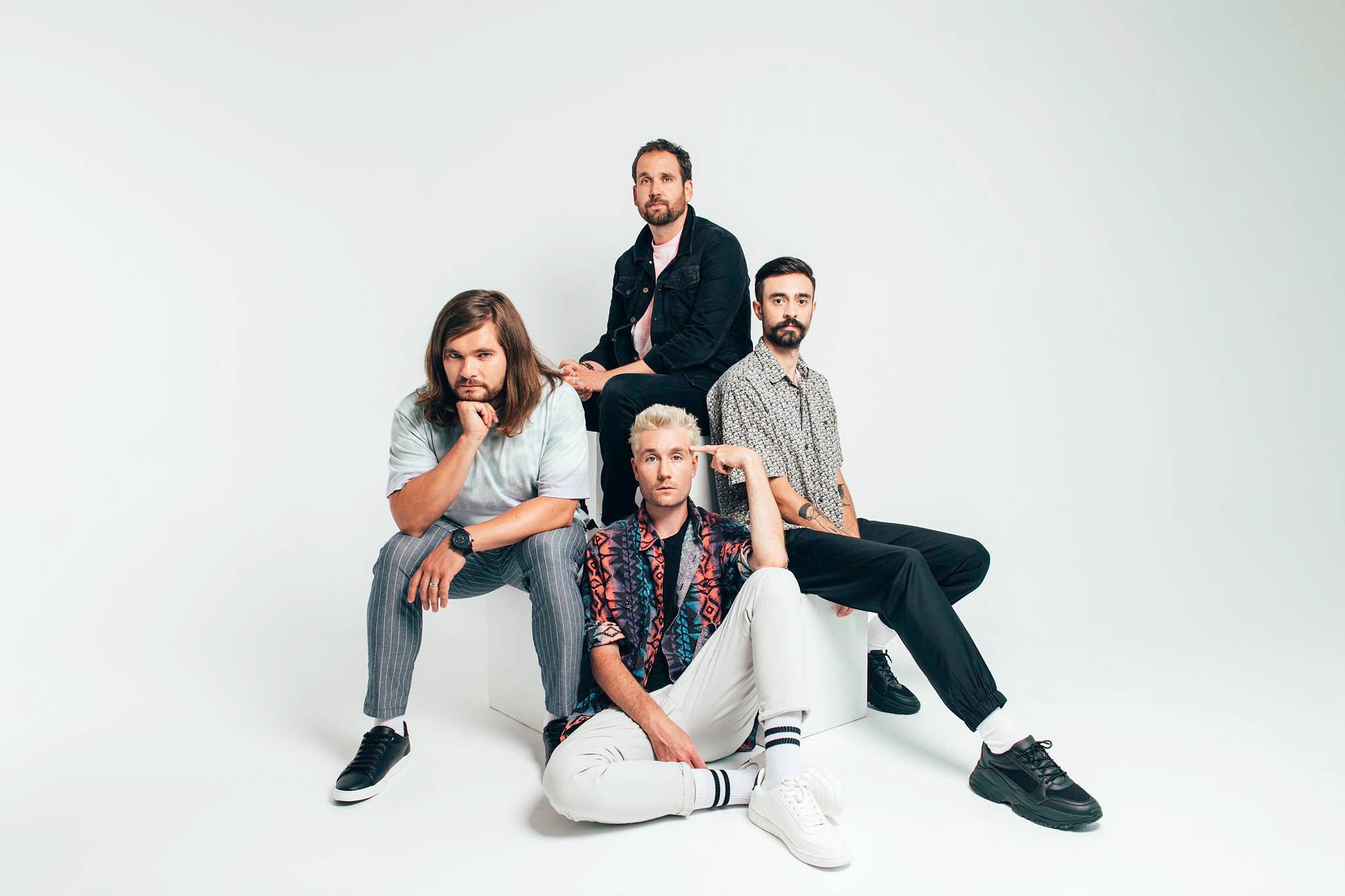 Bastille, photo studio, white blocks, Full HD Desktop Wallpaper