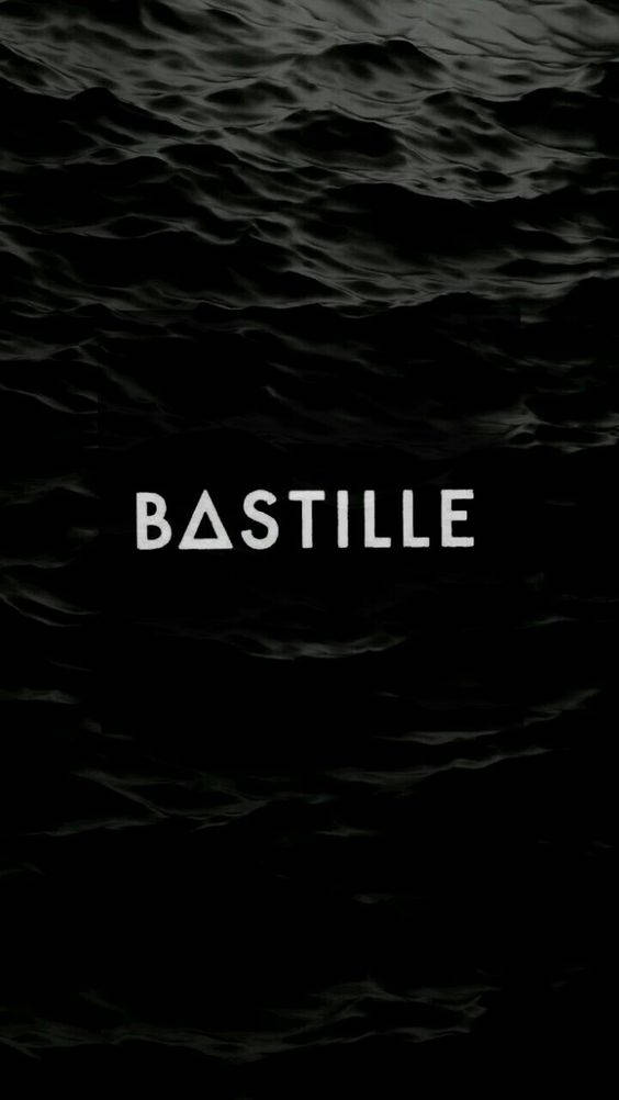 Bastille, dark rippling water, white text, SD Phone Wallpaper