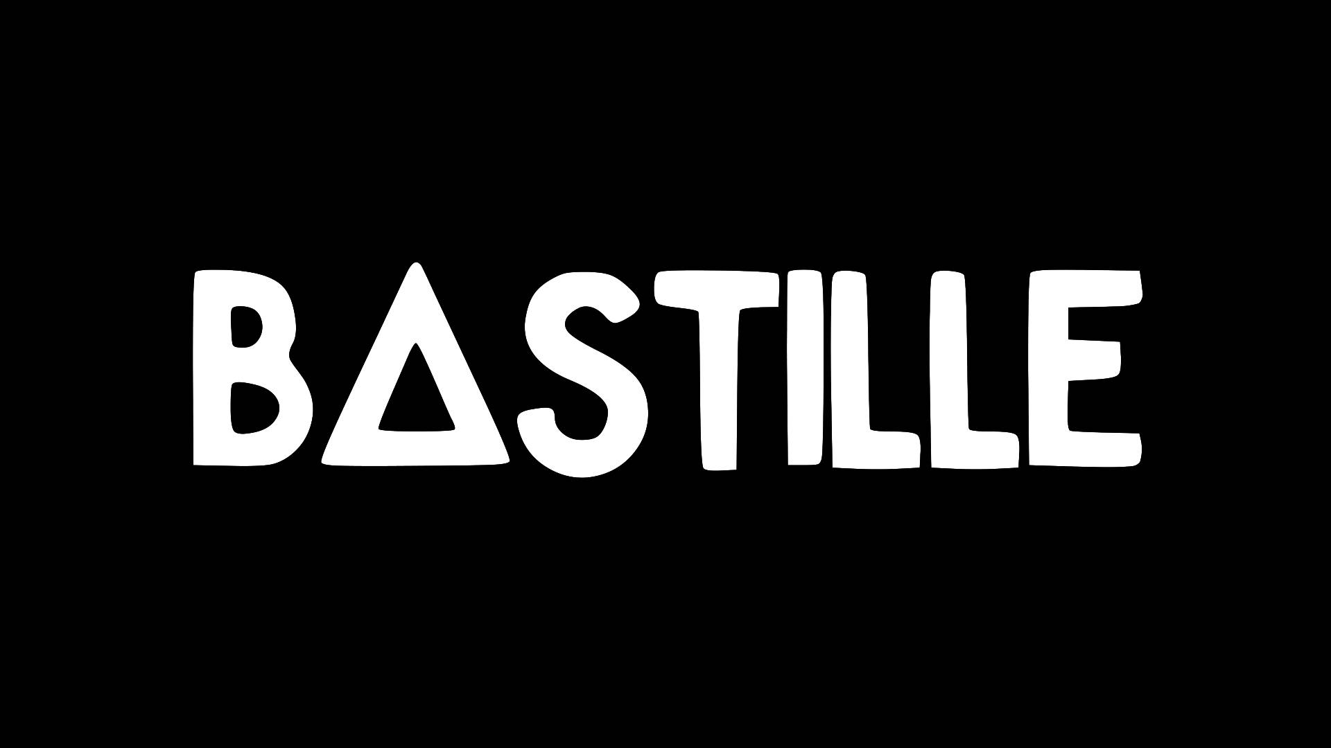 Bastille, black background, white text, Full HD Desktop Wallpaper