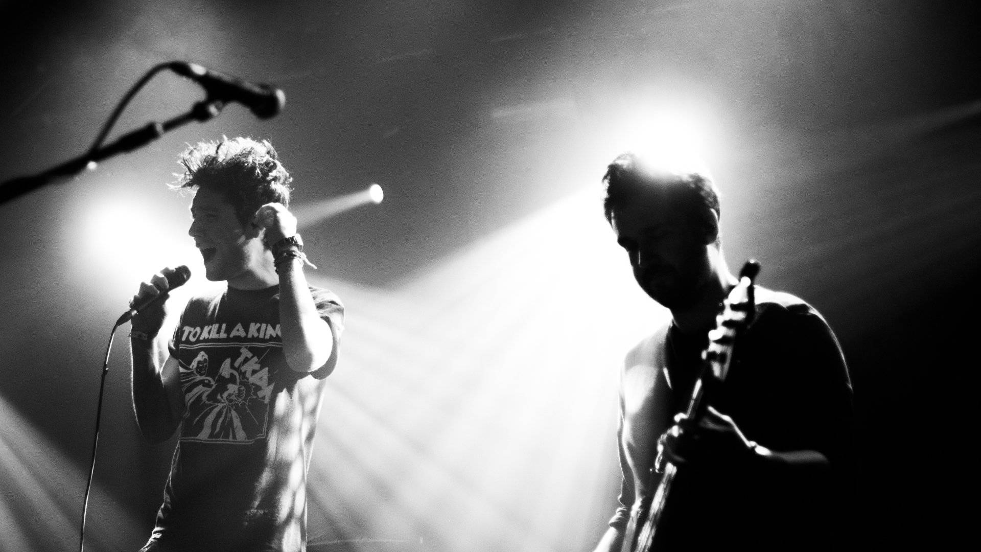 Bastille, black and white, stage lights, Full HD Desktop Wallpaper