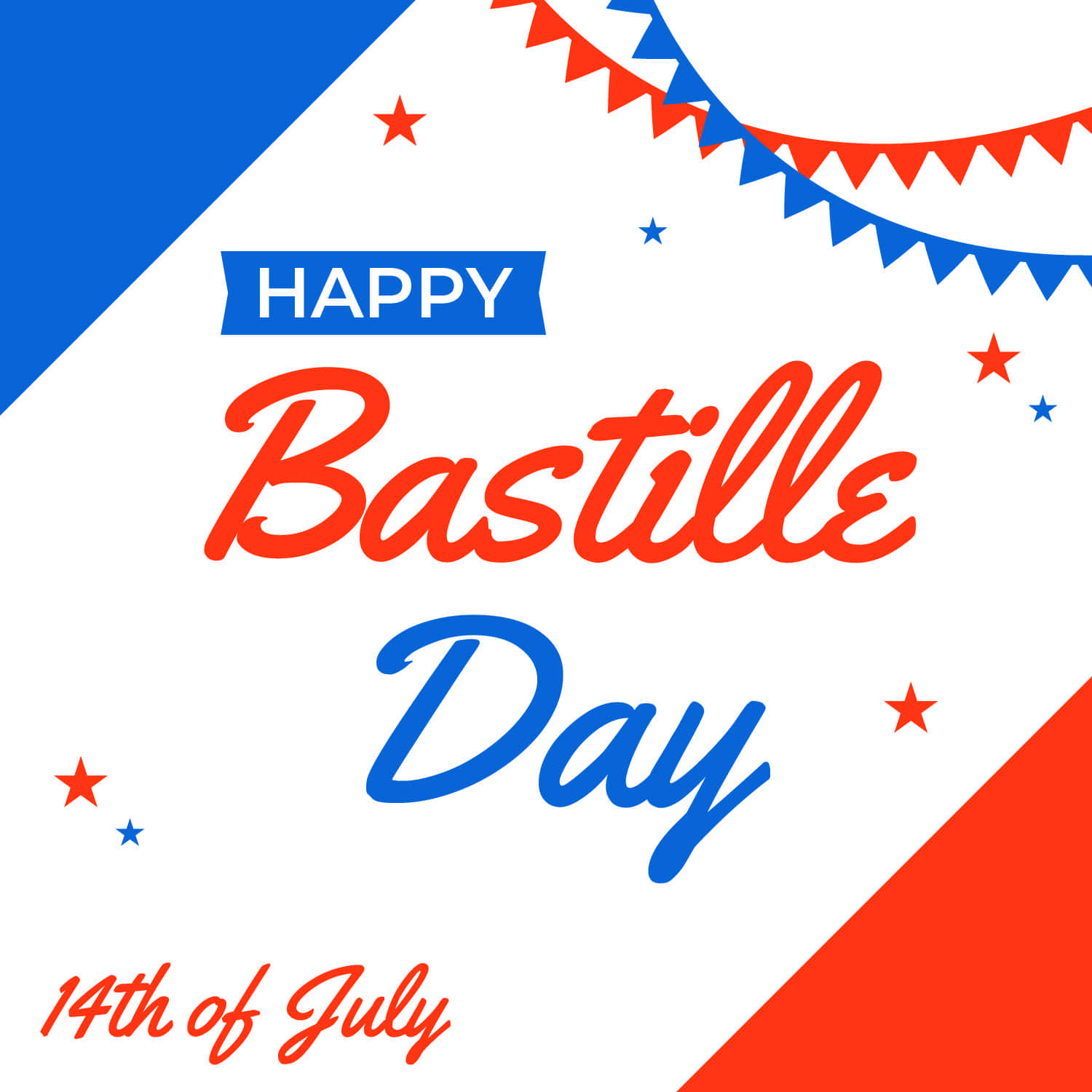 Bastille Day, red blue and white, stars, HD Desktop Wallpaper