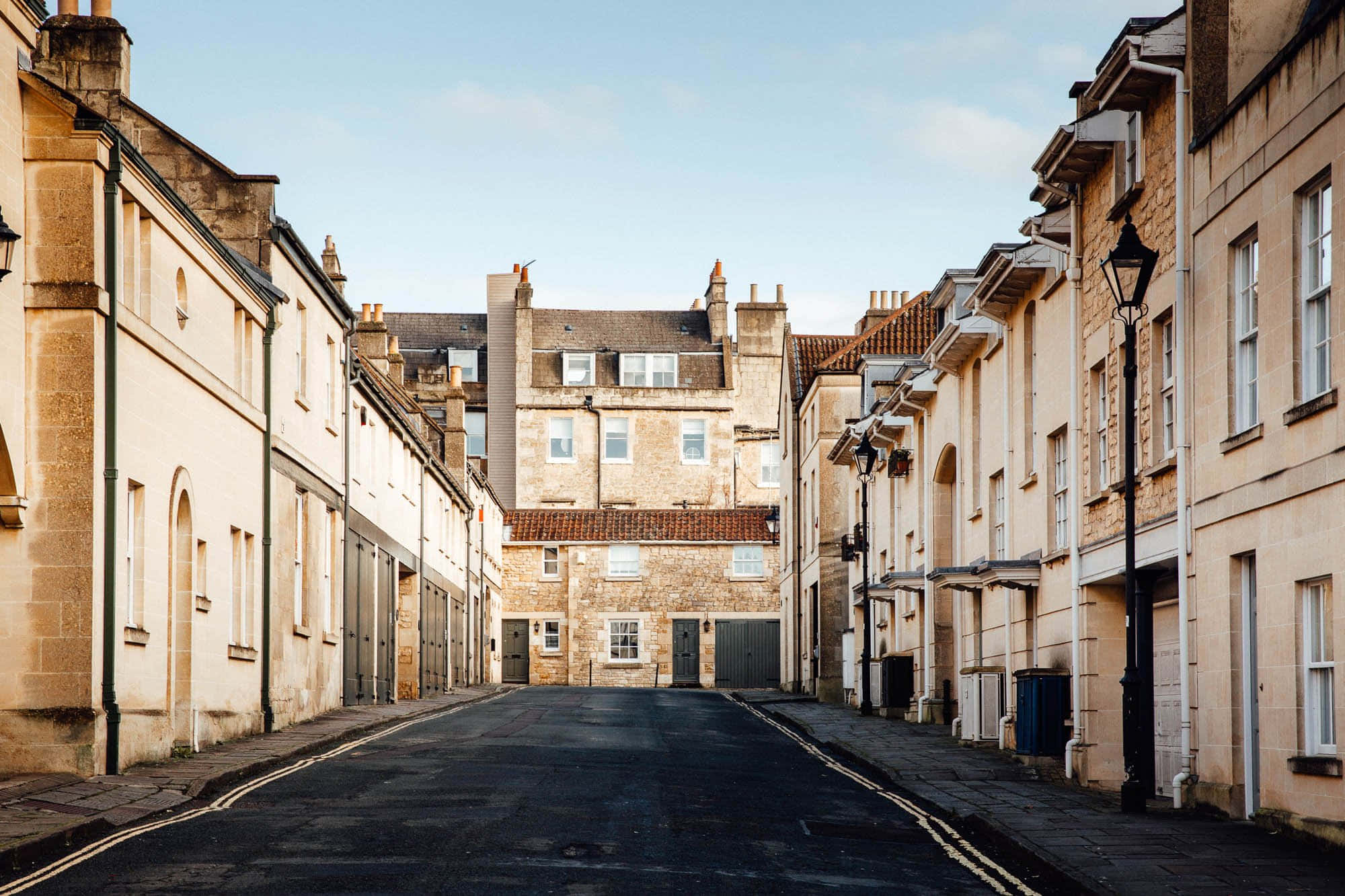 Bath, historic street, stone buildings, Full HD Desktop Wallpaper