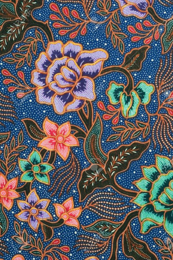 Batik, Lavender, Green, SD Phone Wallpaper