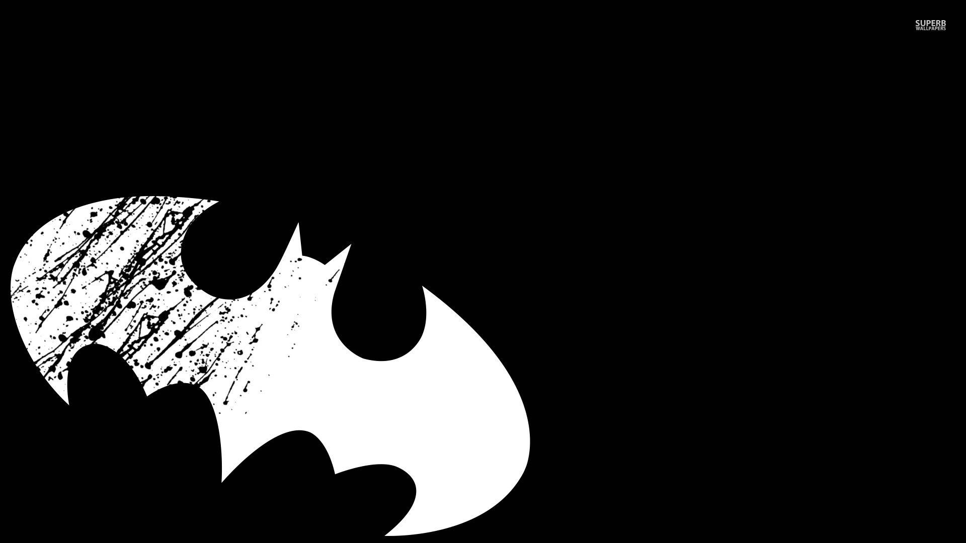 Batman, Black And White Logo, 4K, Full HD Desktop Wallpaper
