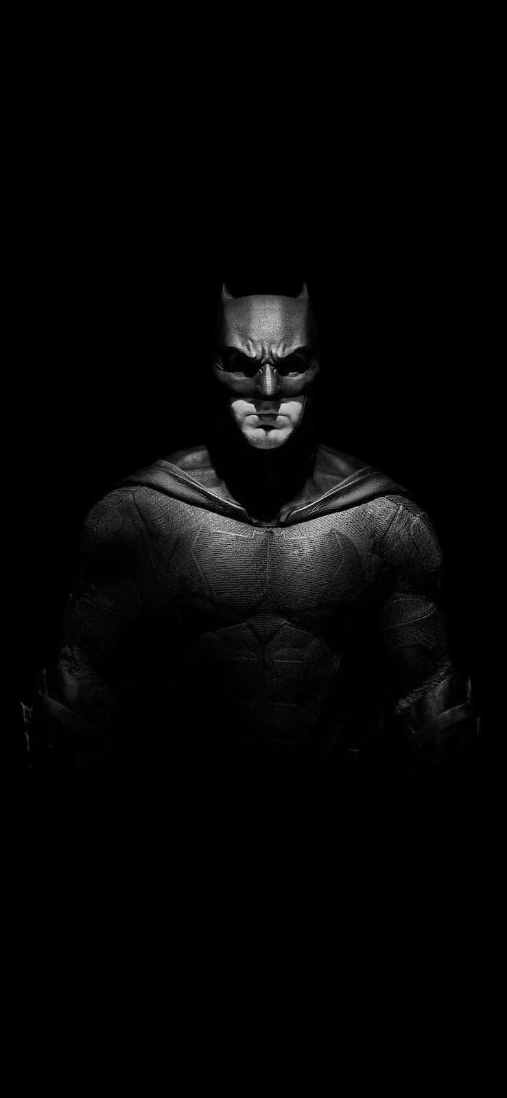 Batman, shadowed darkness, glowing eyes, HD Phone Wallpaper