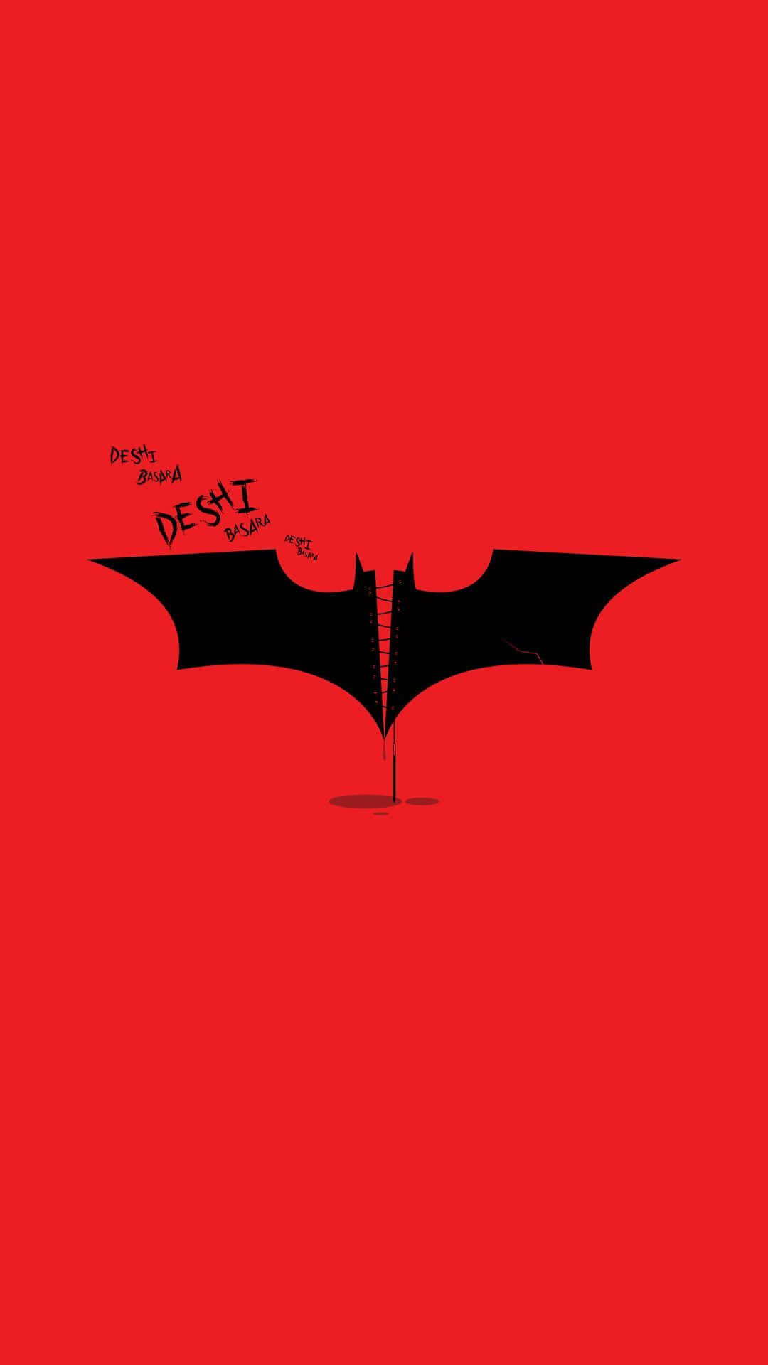 Batman Aesthetic, black bat symbol, blood, Full HD Phone Wallpaper
