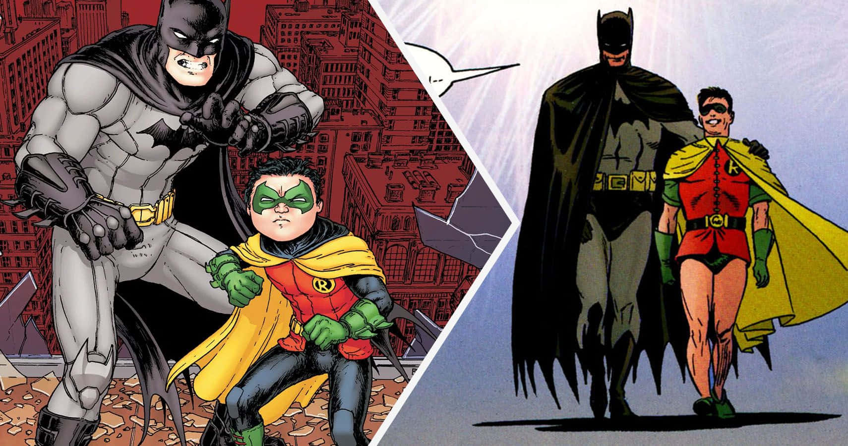 Batman, Robin, comic book panels, HD Desktop Wallpaper
