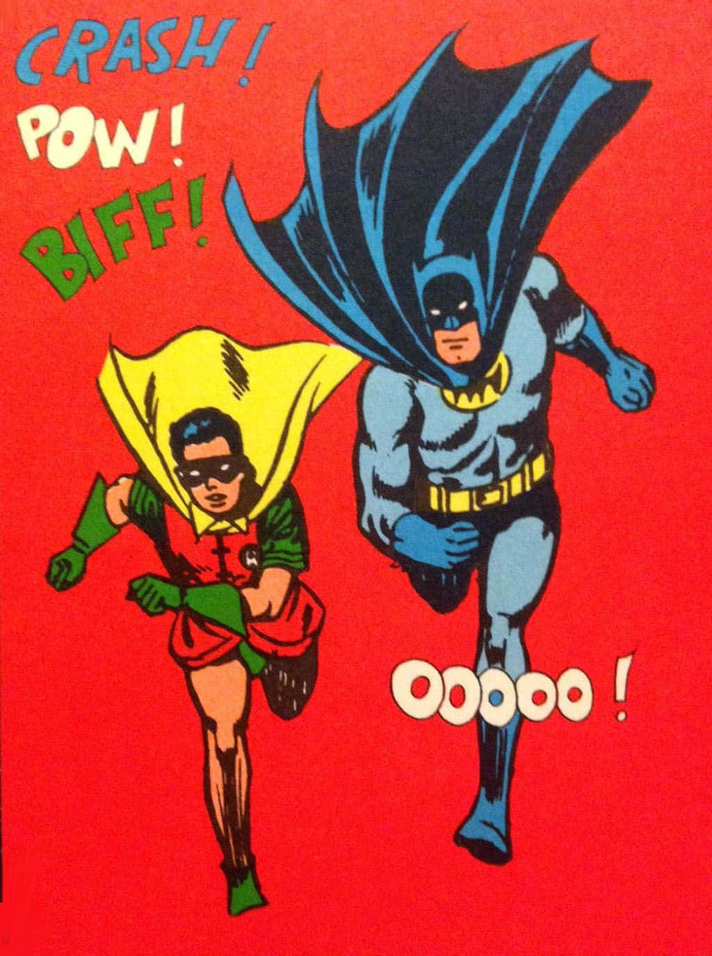 Batman, Robin, red background, HD Phone Wallpaper
