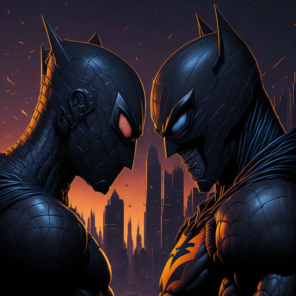Batman, Spiderman, black tactical suits, SD Desktop Wallpaper