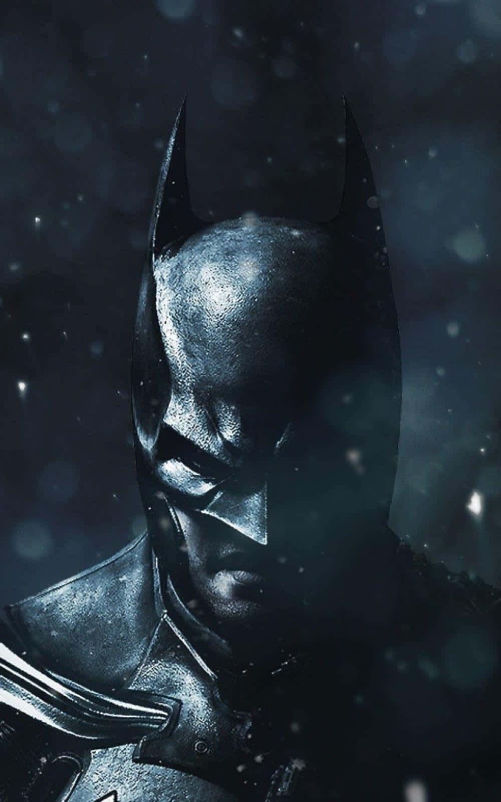 Batman, Android, dark snowy scene, HD Phone Wallpaper