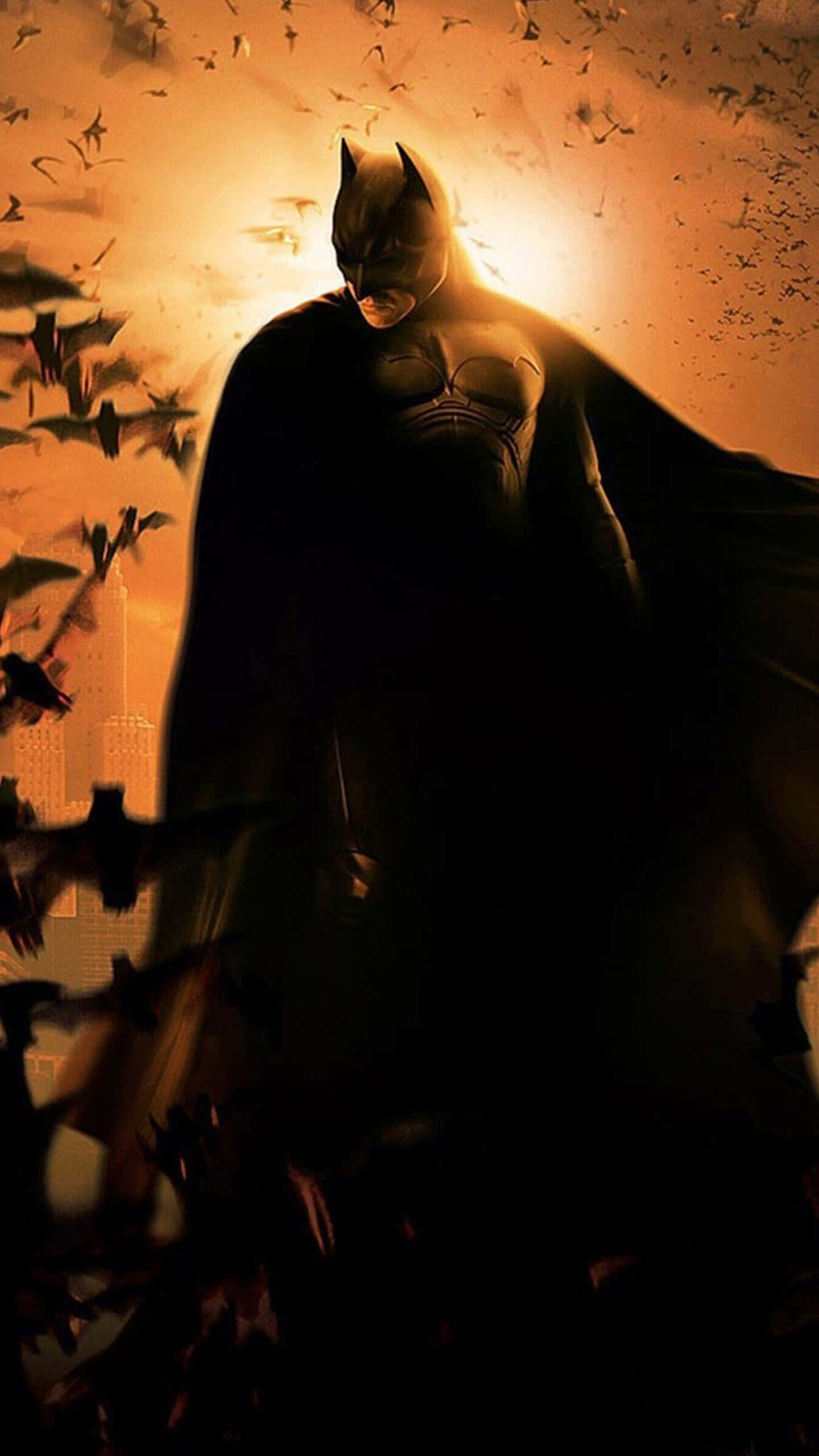Batman Android, Batman, glowing sunset, 2K Phone Wallpaper