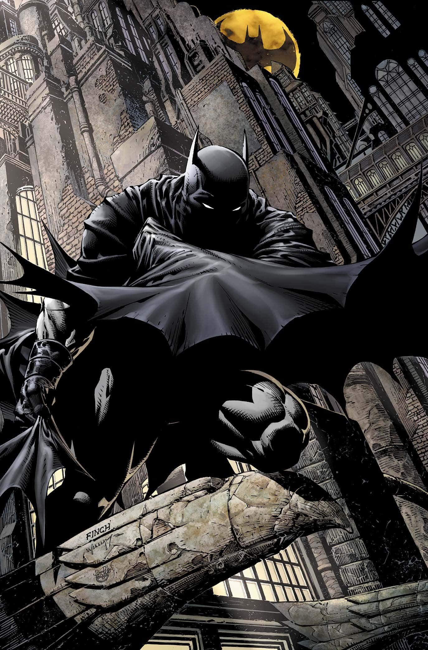 Batman Android, Batman, gothic cityscape, Full HD Phone Wallpaper