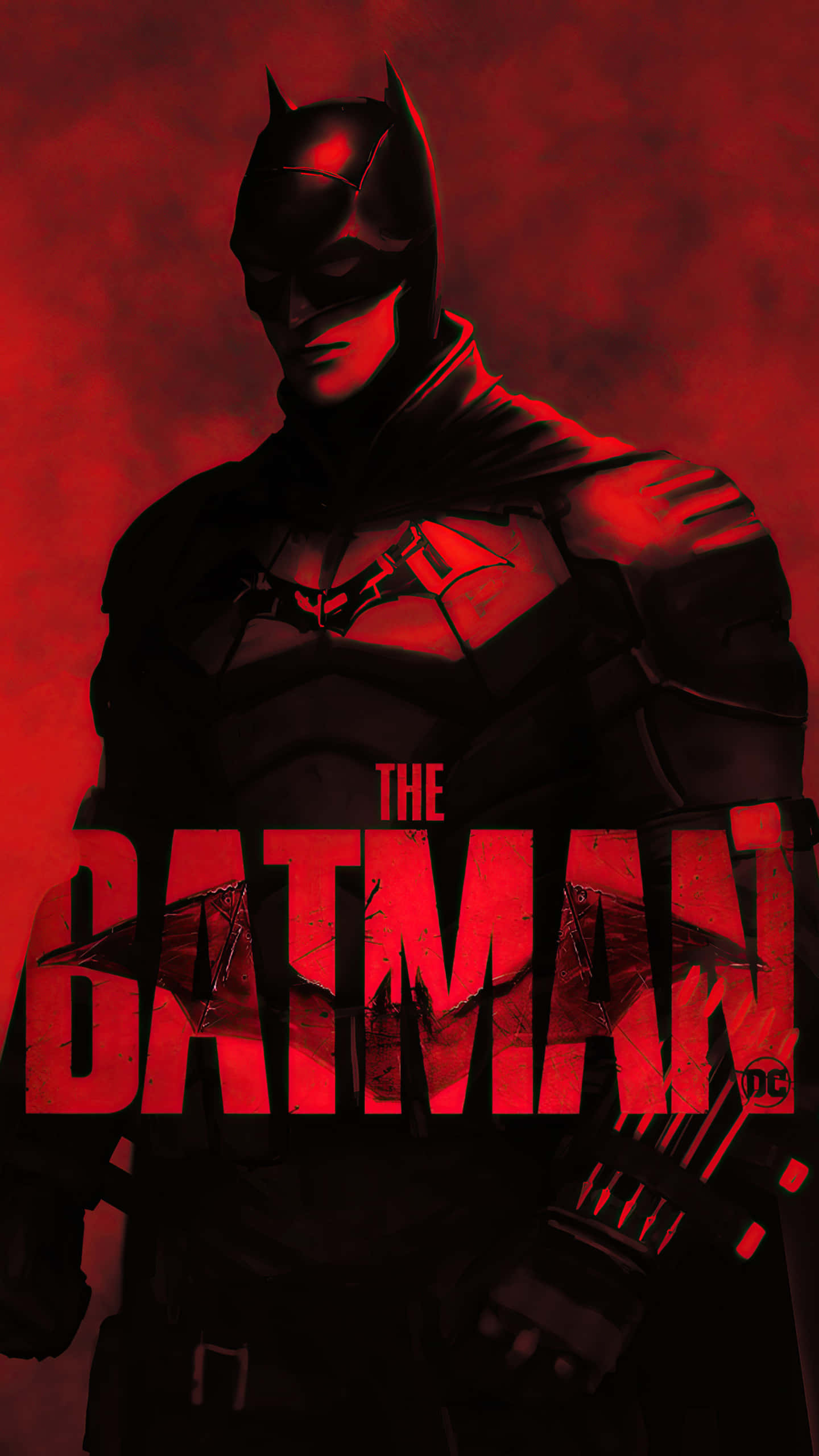 Batman, The Batman, red and black colors, 2K Phone Wallpaper