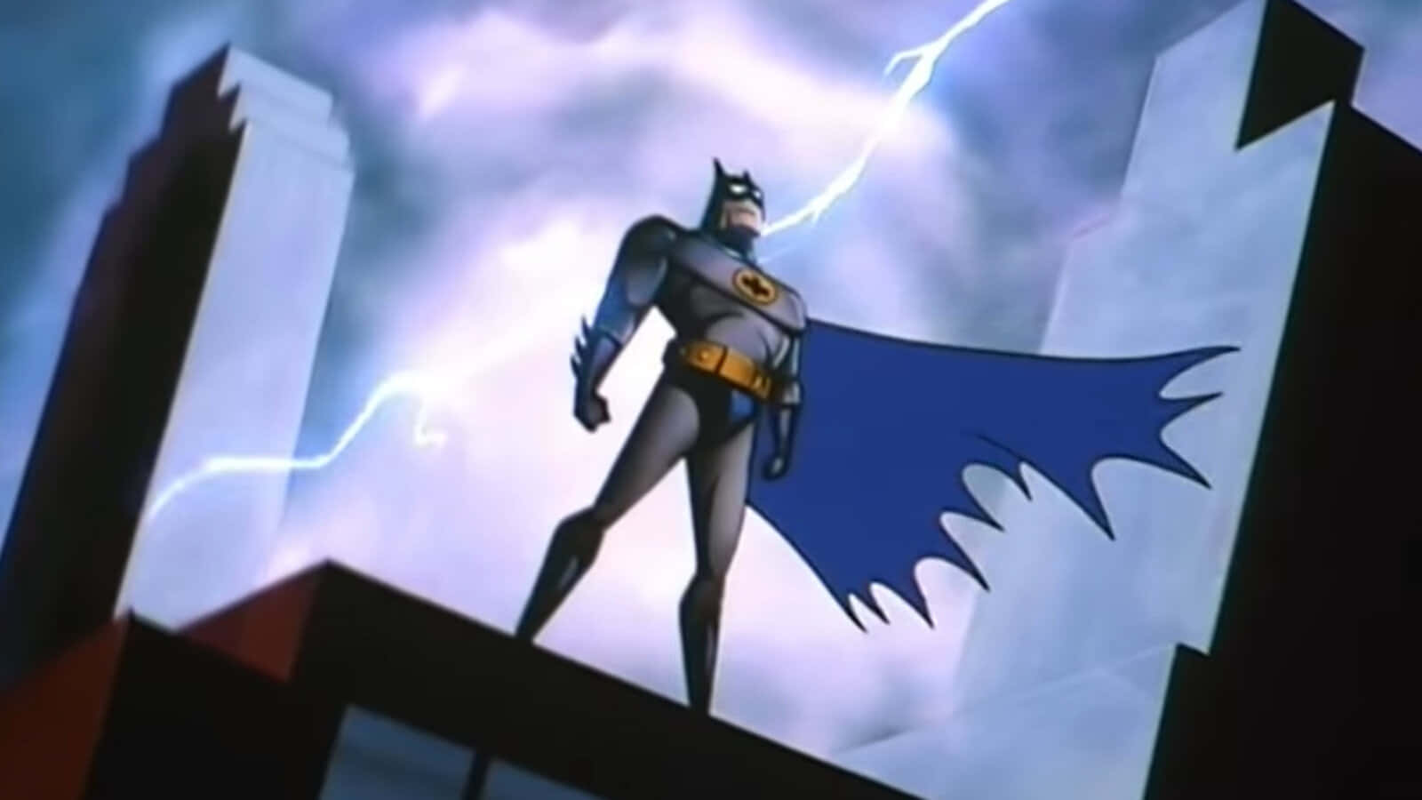 Batman, skyscraper, stormy sky, HD Desktop Wallpaper
