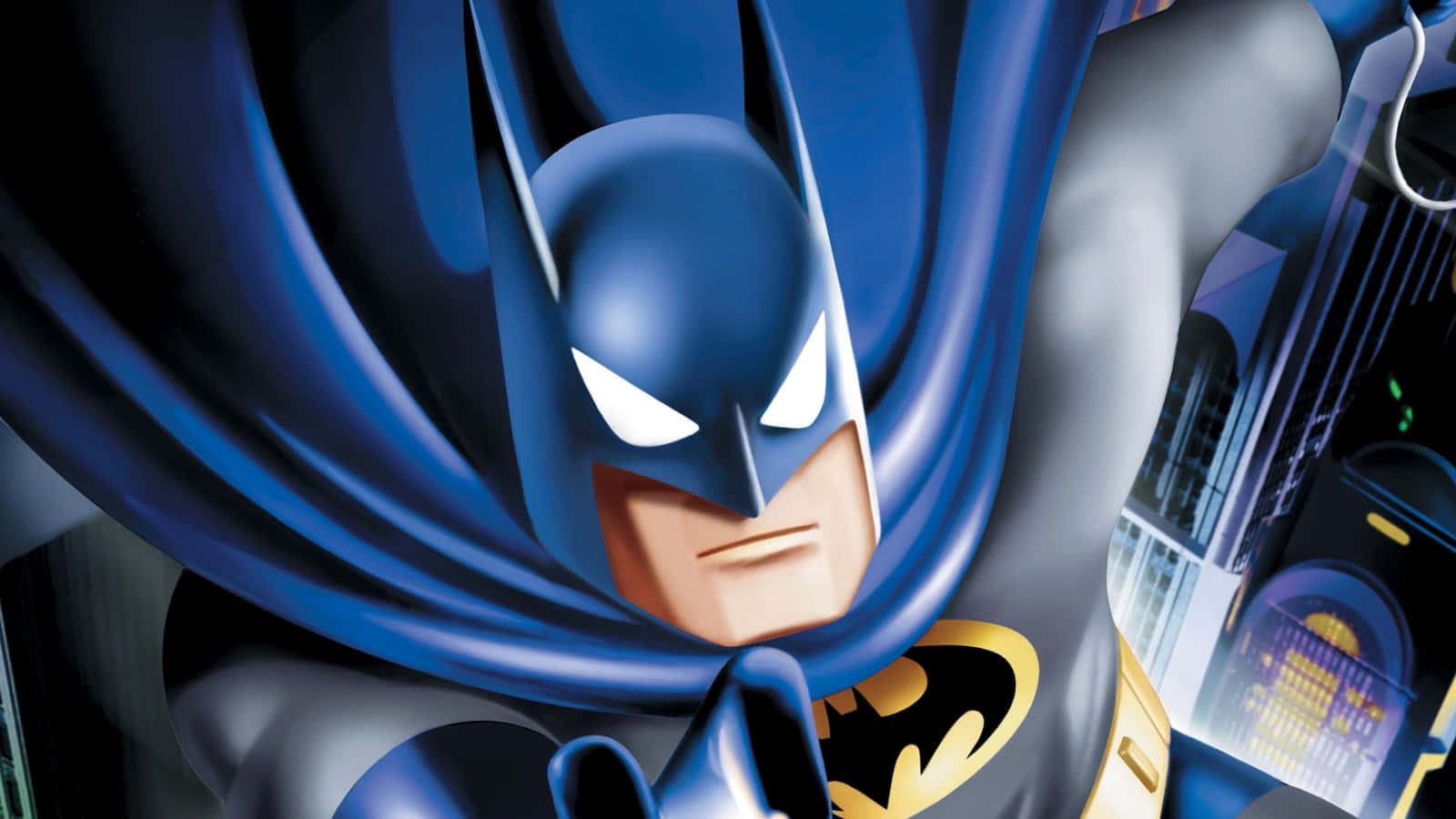 Batman Animated Adventures, Batman, dynamic pose, HD Desktop Wallpaper