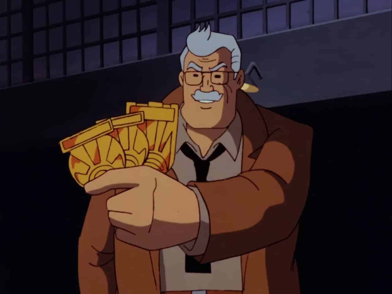 Batman Animated Adventures, golden trophy, white hair, HD Desktop Wallpaper
