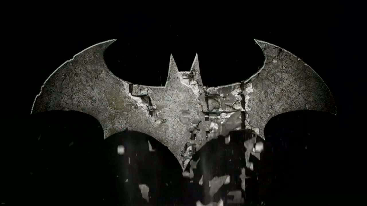 Batman Arkham Asylum, bat symbol, black background, HD Desktop Wallpaper
