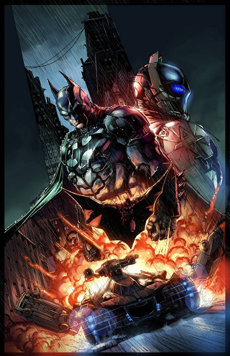 Batman, Arkham City, exploding cars, SD Phone Wallpaper