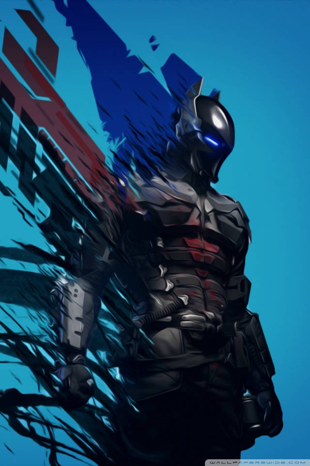 Batman Arkham City, iPhone, glowing blue eyes, SD Phone Wallpaper