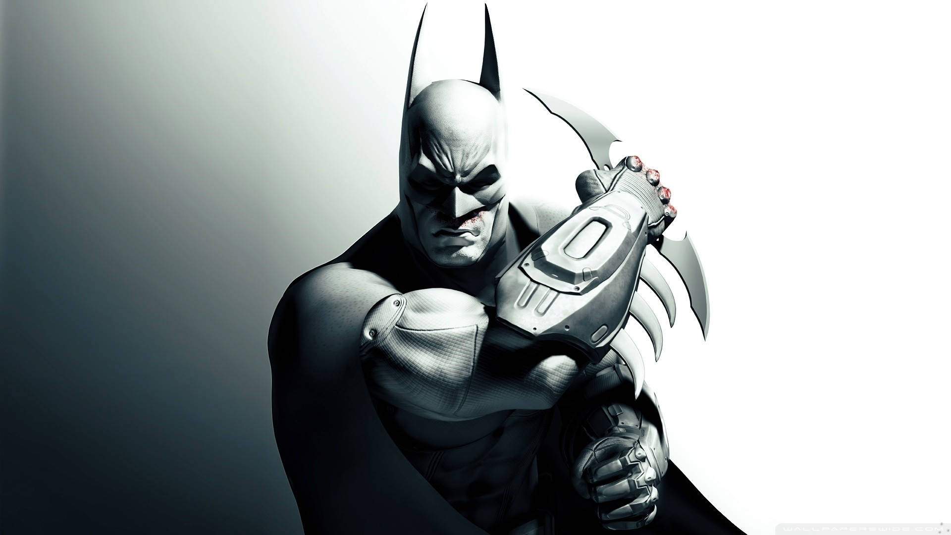 Batman, batarang, grayscale, Full HD Desktop Wallpaper