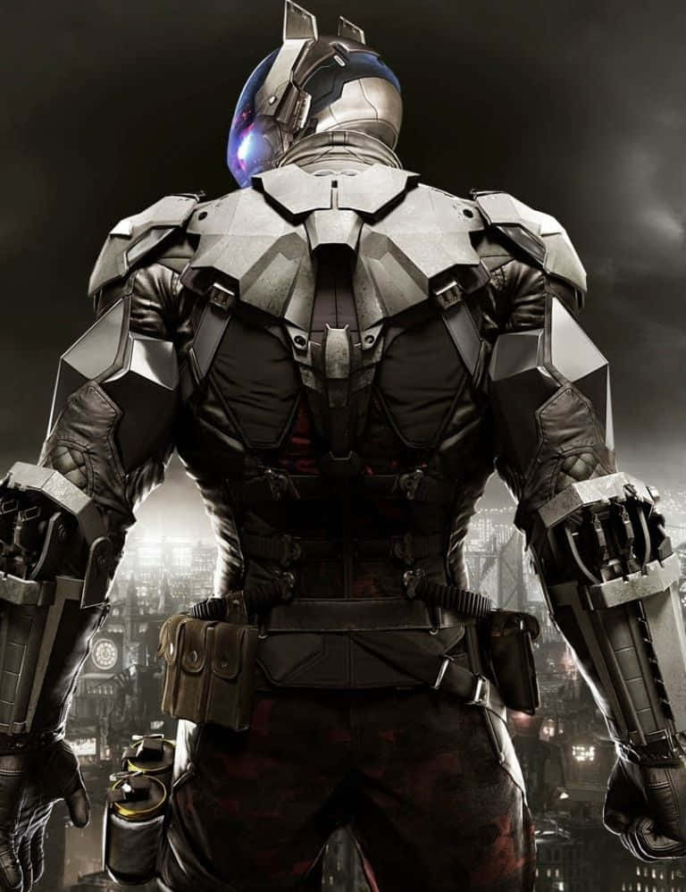 Batman Arkham Knight, superhero, dark cityscape, SD Phone Wallpaper