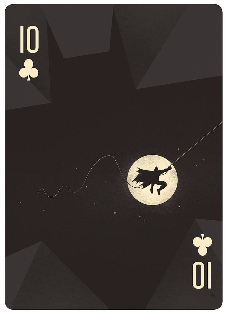 Batman Arkham Knight, iPhone, playing card design, SD Phone Wallpaper