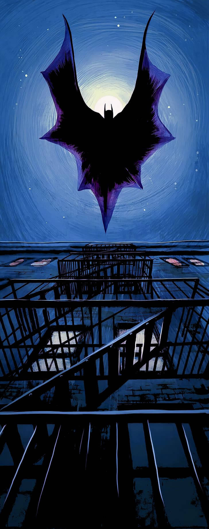 Batman Arkham Knight, iPhone, bat silhouette, HD Phone Wallpaper