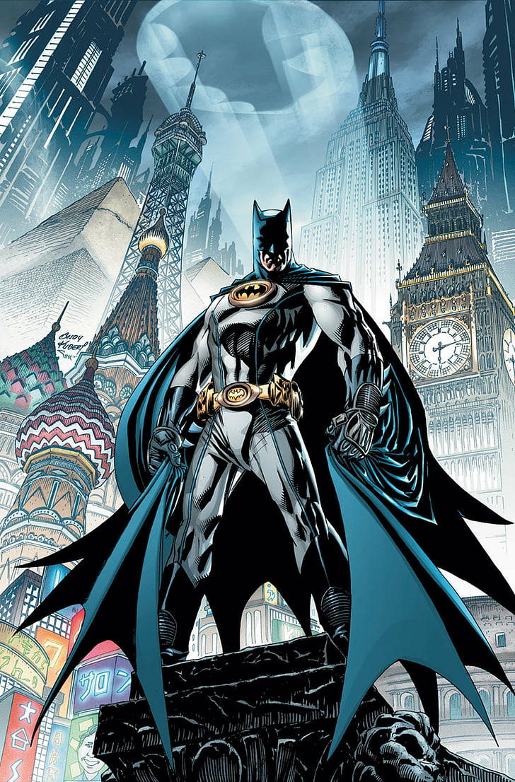 Batman, Arkham Knight, rooftop, SD Phone Wallpaper