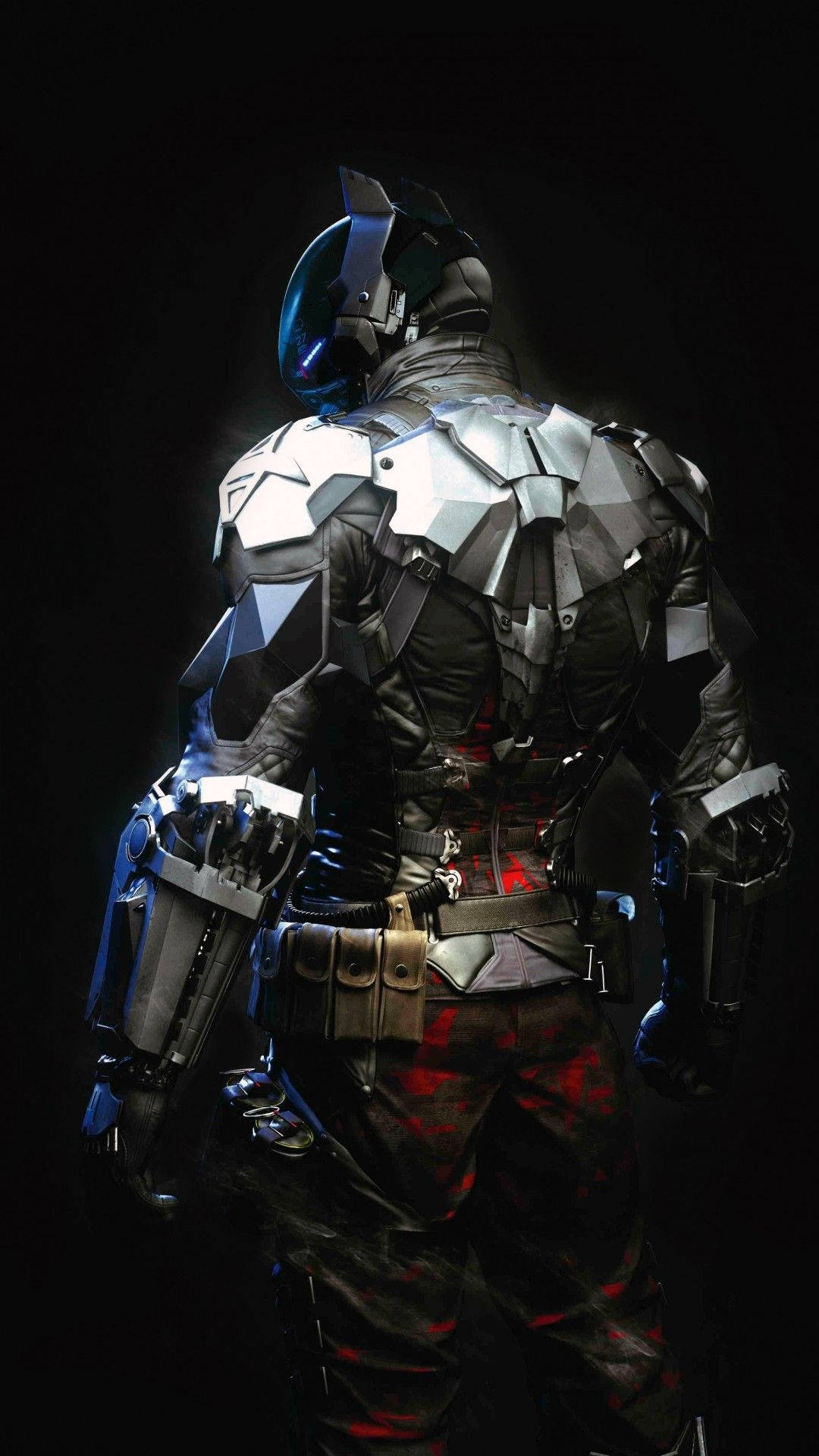 Batman Arkham Knight, iPhone, glowing blue accents, Full HD Phone Wallpaper