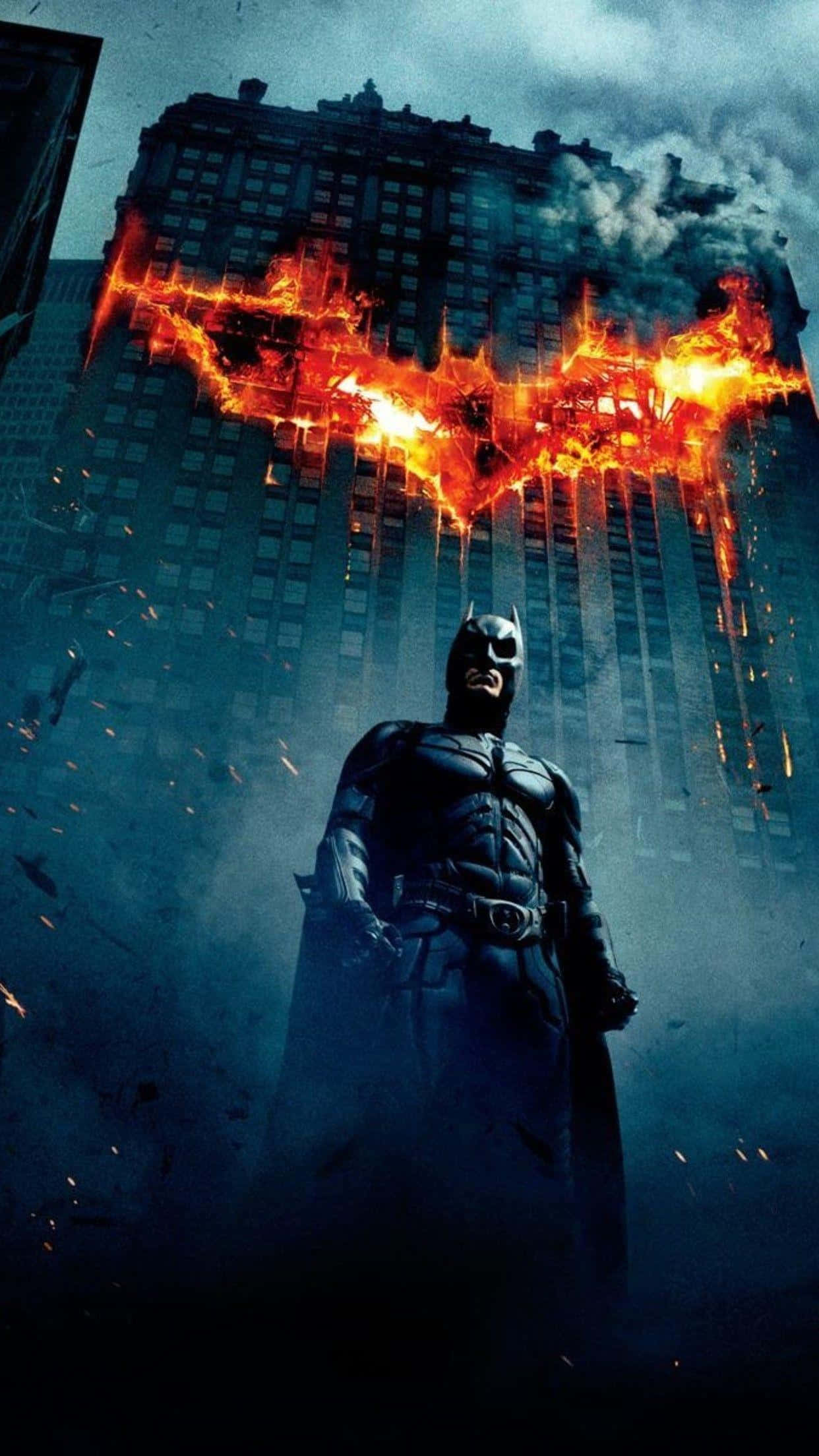 Batman Arkham Knight, bat symbol, city streets, Full HD Phone Wallpaper