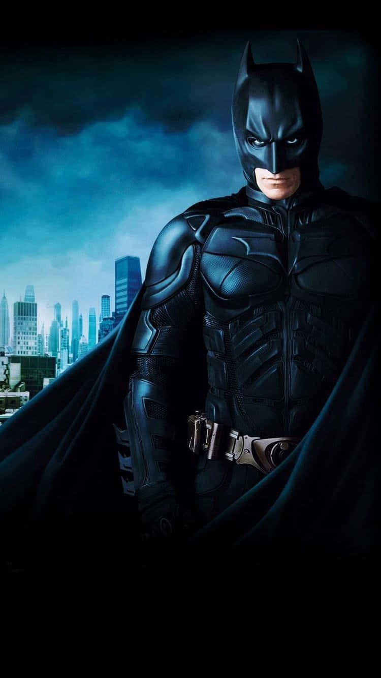 Batman Arkham Knight, dark cape, stormy city skyline, HD Phone Wallpaper