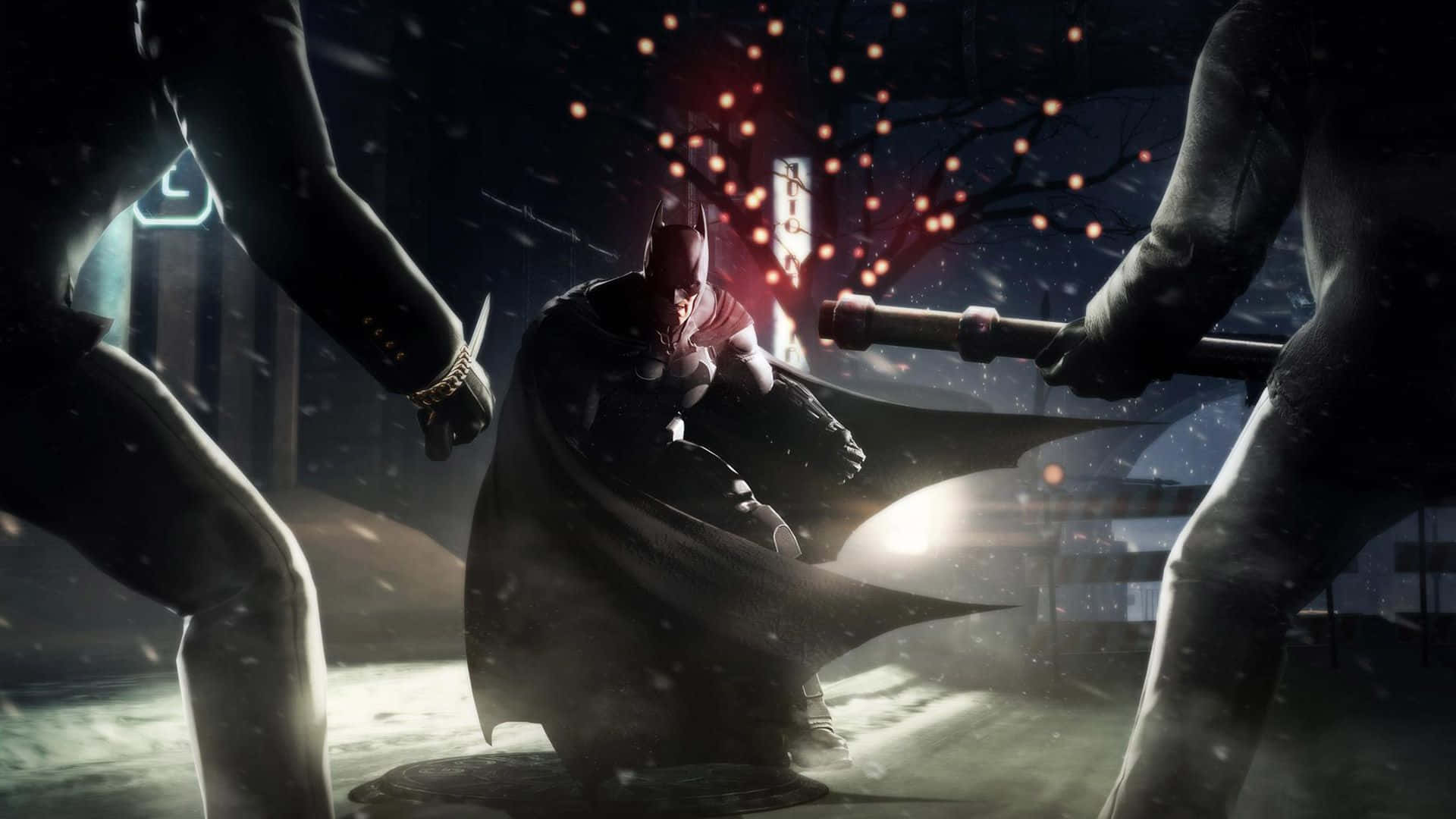 Batman Arkham Origins, Batman, snowy urban alley, Full HD Desktop Wallpaper