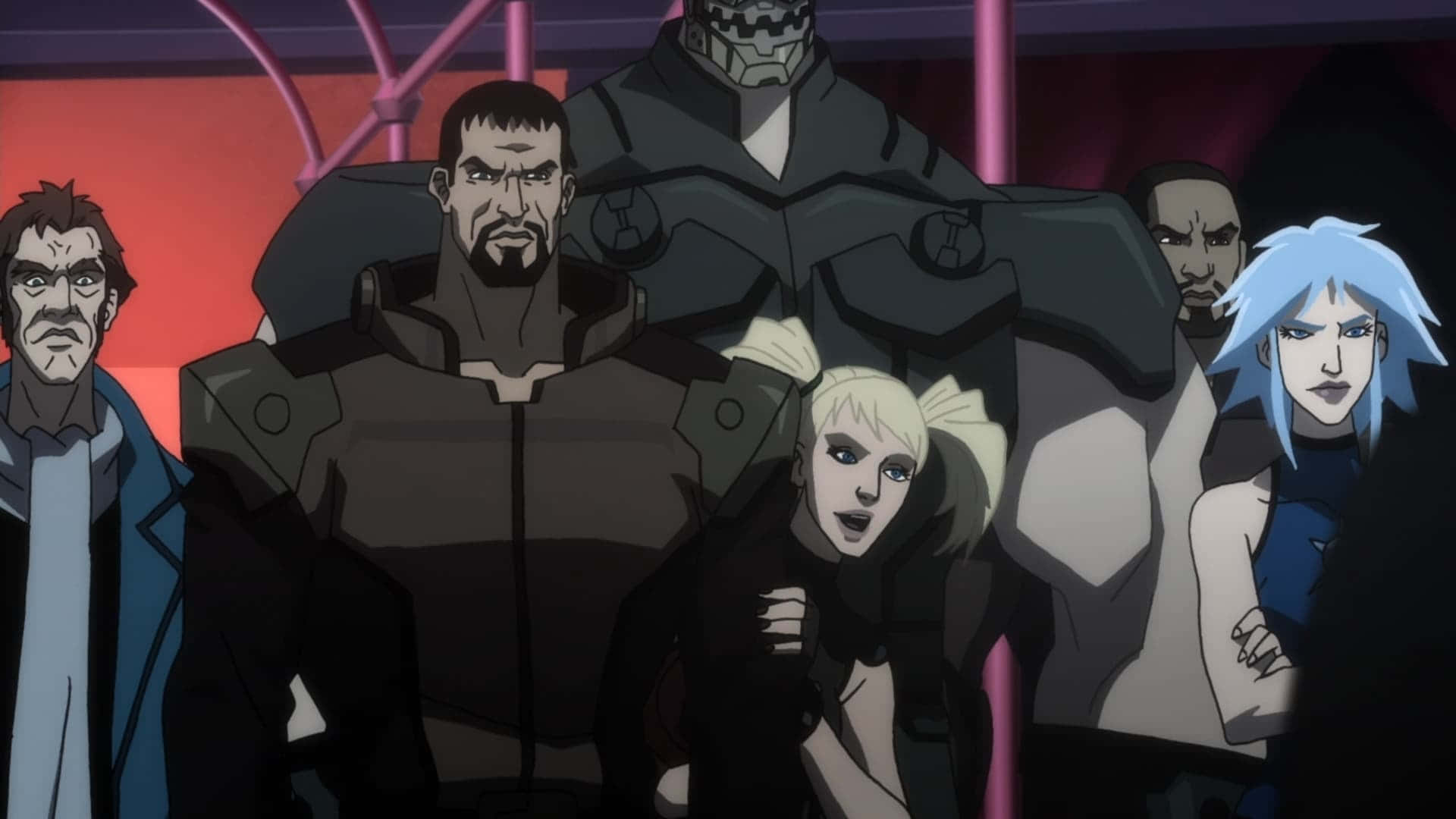 Batman: Assault on Arkham, animated villains, dimly lit, Full HD Desktop Wallpaper