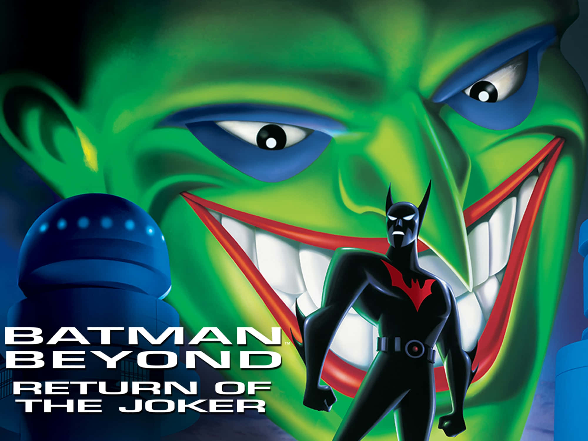 Batman Beyond, The Joker, glowing eyes, Full HD Desktop Wallpaper