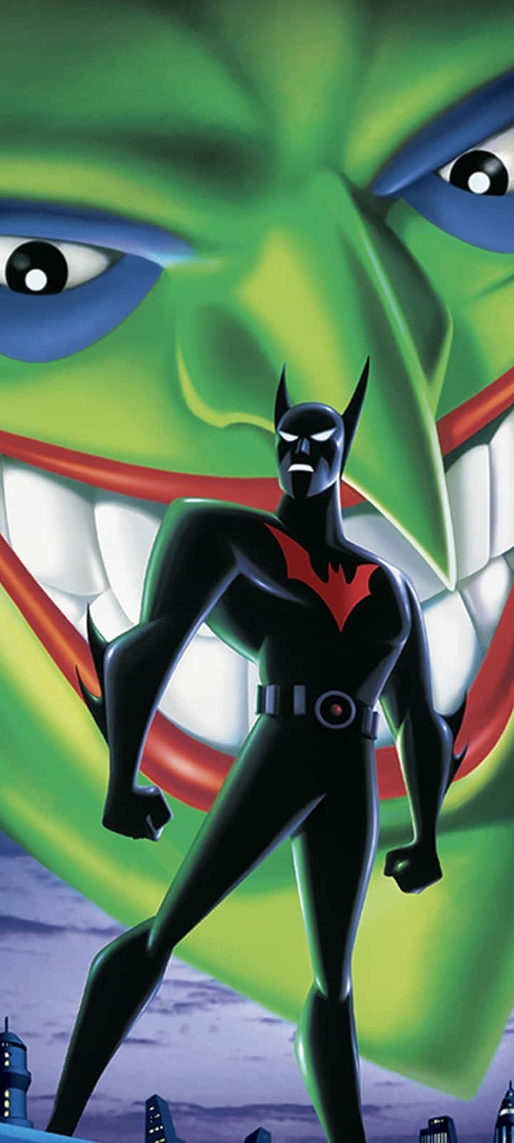 Batman Beyond, The Joker, epic face-off, HD Phone Wallpaper