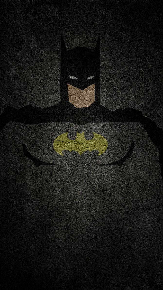 Batman Beyond, yellow bat symbol, silhouette, SD Phone Wallpaper