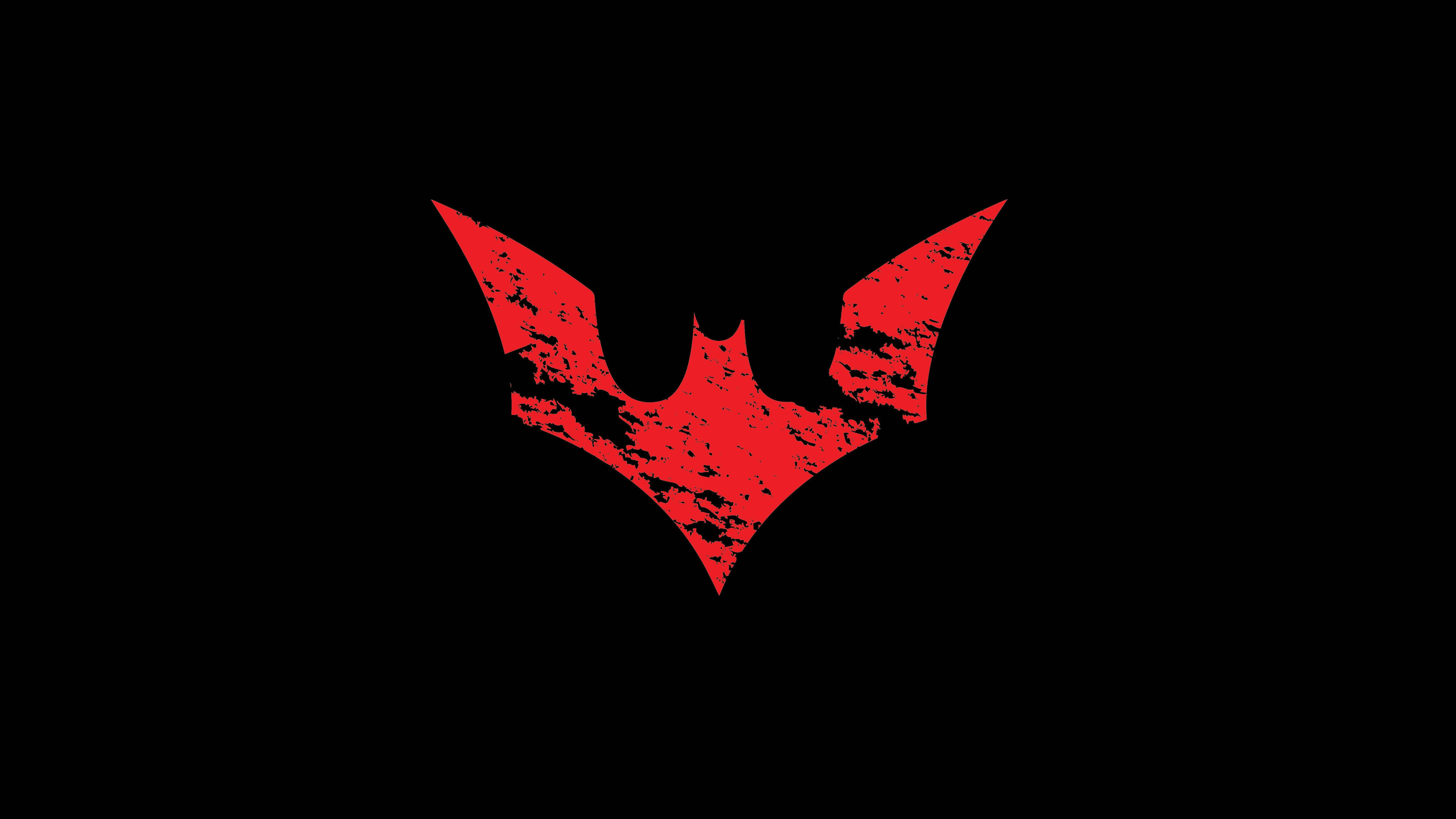 Batman Beyond, red, distressed, 5K Desktop Wallpaper