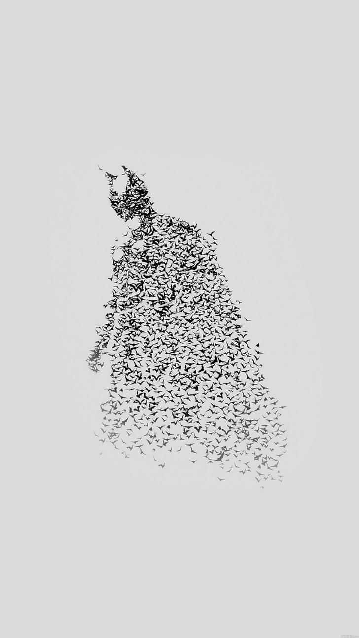Batman, Black And White, monochrome illustration, HD Phone Wallpaper