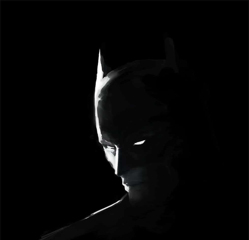 Batman, monochrome, glowing eyes, SD Desktop Wallpaper