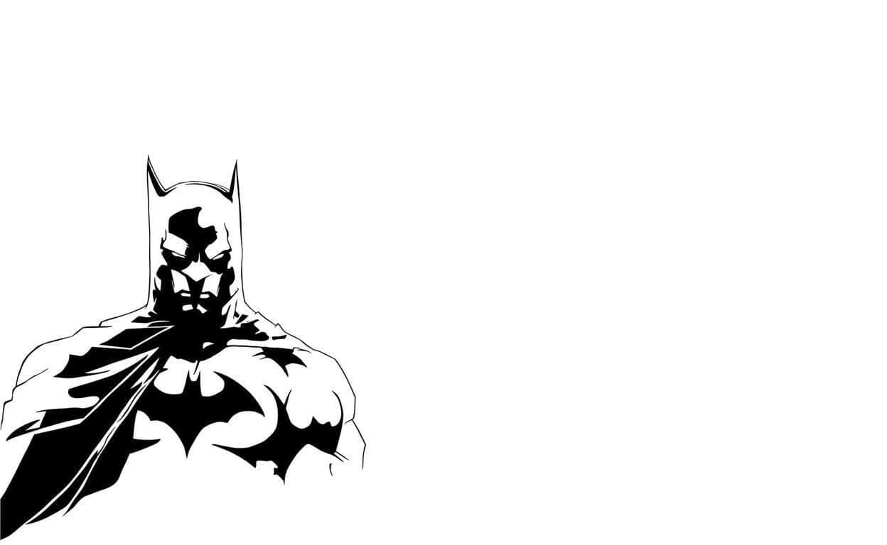 Batman, Black and White, cape, SD Desktop Wallpaper