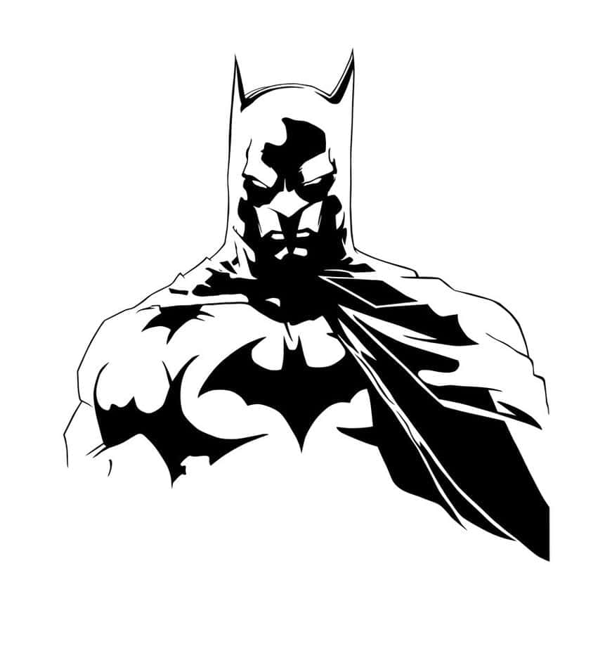 Batman, black and white, silhouette, SD Phone Wallpaper